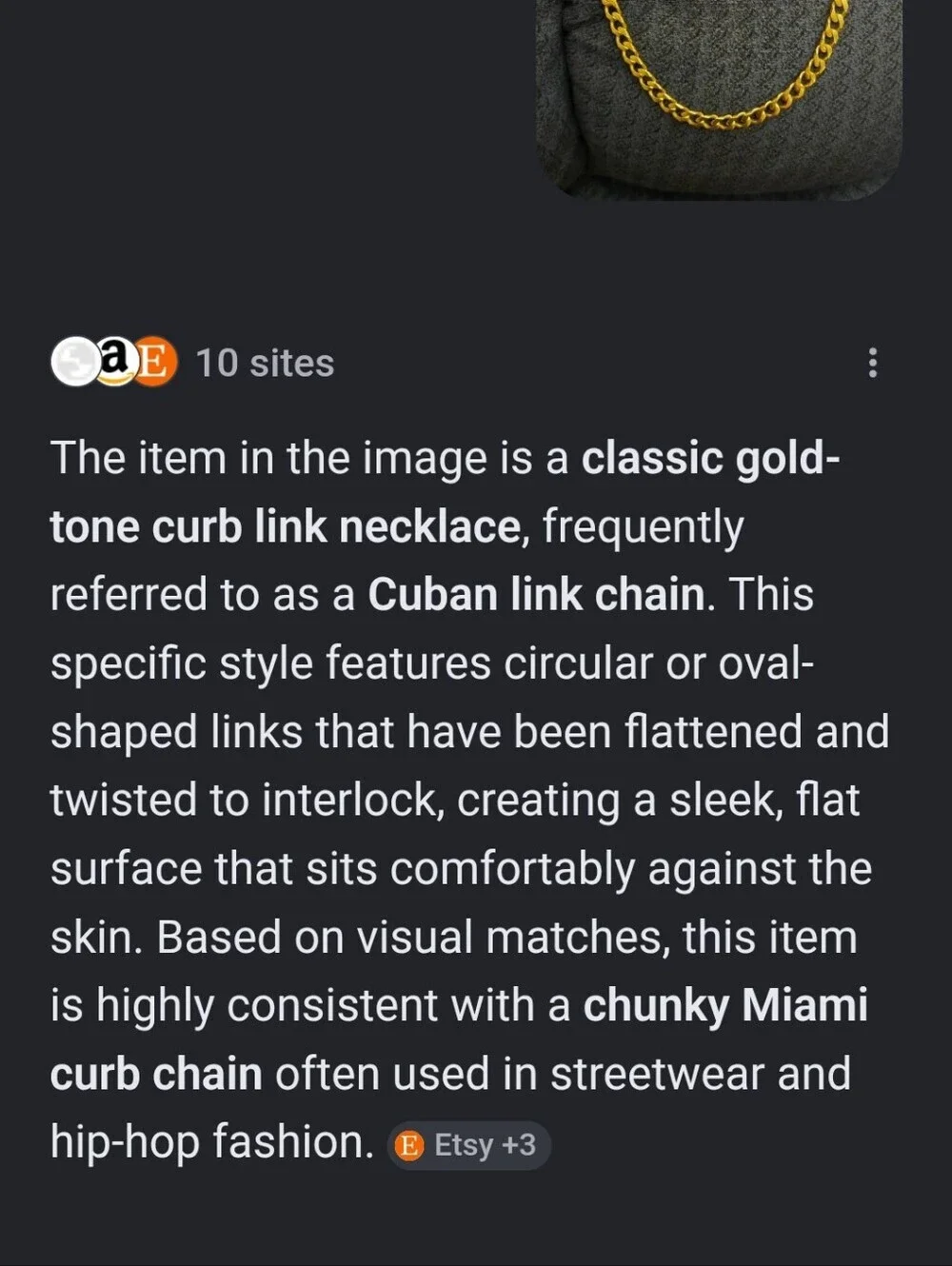 Miami Cuban Gold Plated Link Chain Necklace